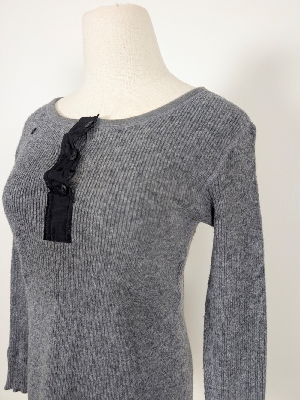 Stanfield Thermal 3/4 Sleeve Top Wool Layer Size Small Grey - Picture 12 of 14